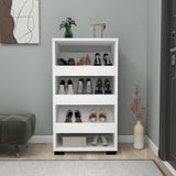 Pantofar Nasem Large, 4 Compartimente, 45x82x28 cm - Alb