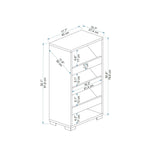 Pantofar Nasem Large, 4 Compartimente, 45x82x28 cm - Alb