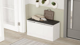 Pantofar Octopod cu 3 usi si taburet, Alb - Lemn, Natural, 90x46x36 cm - Alb