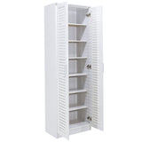 Pantofar Sante, sonoma - maro - nuc - alb - antracit, 60x37x183 cm - Alb