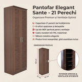 Pantofar Sante, sonoma - maro - nuc - alb - antracit, 60x37x183 cm - Maro