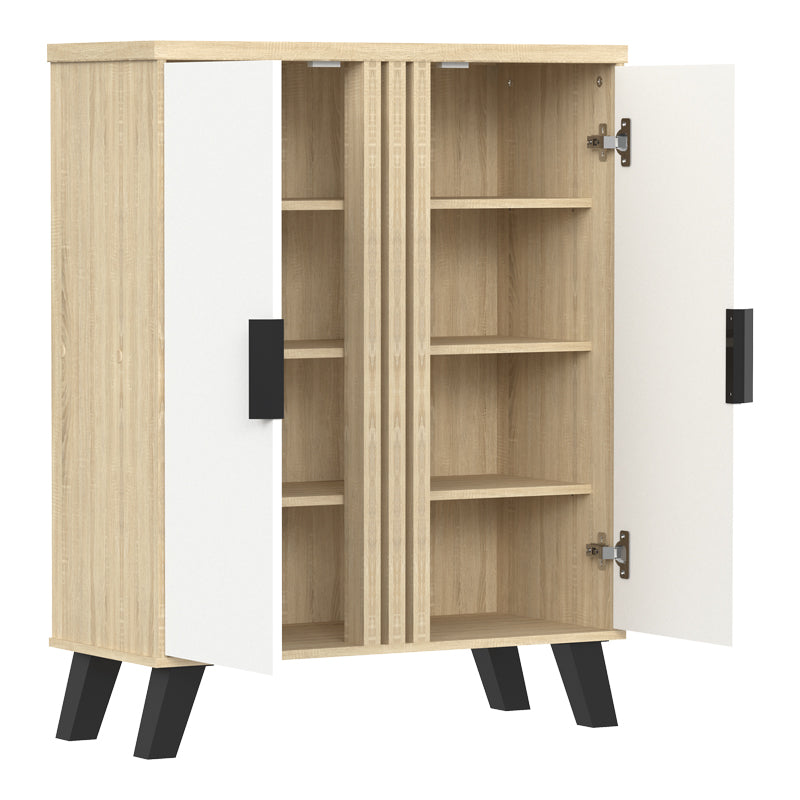 Pantofar Shoby, 71x30x91 cm - Alb-Sonoma
