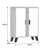 Pantofar Shoby, 71x30x91 cm - Alb-Sonoma