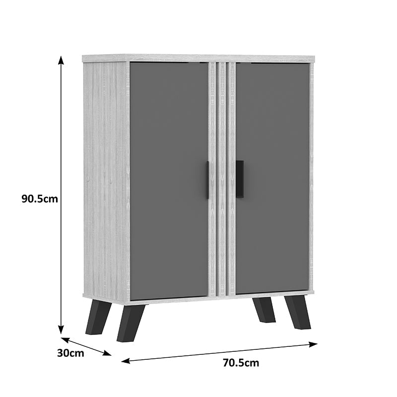 Pantofar Shoby, 71x30x91 cm - Antracit-Sonoma