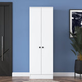 Pantofar Vivre cu 6 rafturi, Alb, 60x183x38 cm - Alb