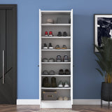 Pantofar Vivre cu 6 rafturi, Alb, 60x183x38 cm - Alb