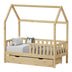 Pat bebe Bendina de tip Montessori cu sertar din lemn de pin, Natural, 70x140 cm