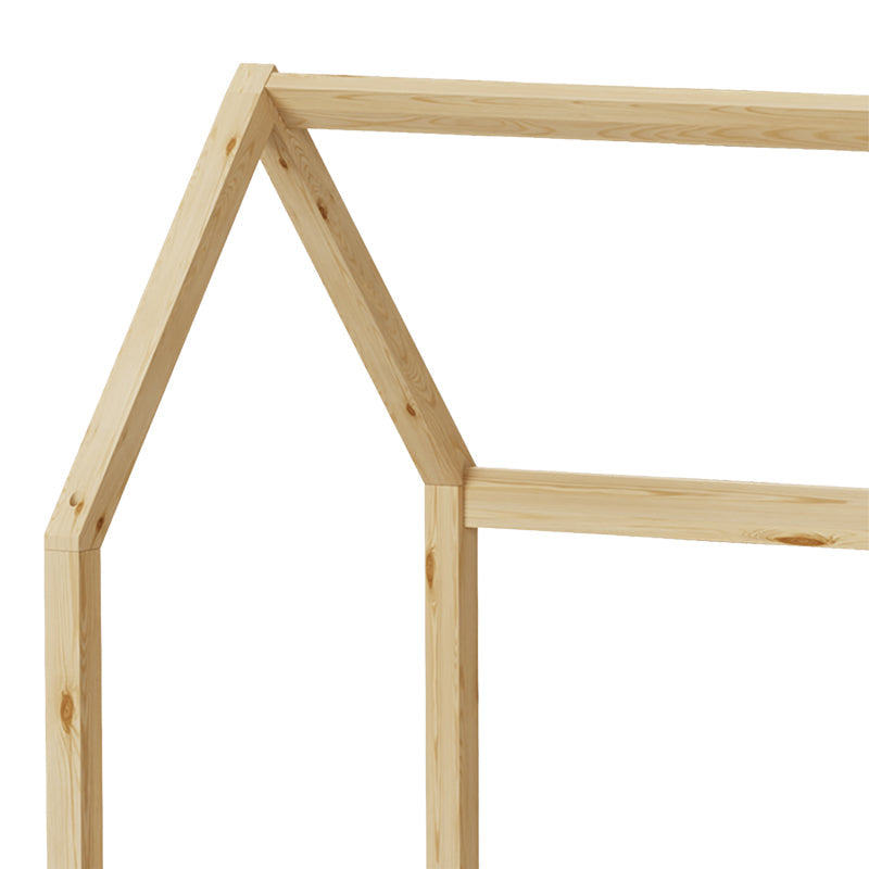 Pat bebe Bendina de tip Montessori cu sertar din lemn de pin, Natural, 70x140 cm