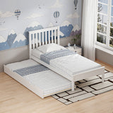 Pat Bed Benia, Placaj, 90x190 cm - Alb