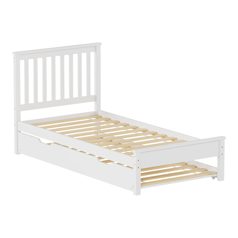 Pat Bed Benia, Placaj, 90x190 cm - Alb