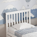 Pat Bed Benia, Placaj, 90x190 cm - Alb