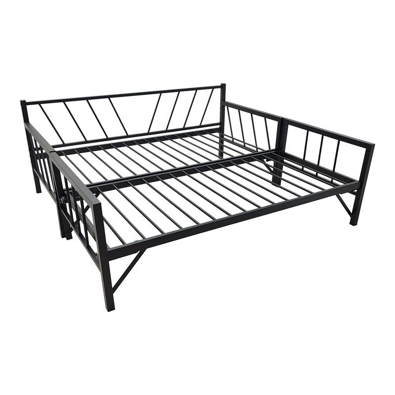 Canapea-Pat cu functie dubla Remmie, metal, Alb - Negru, 90x190 cm - Negru