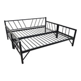 Canapea-Pat cu functie dubla Remmie, metal, Alb - Negru, 90x190 cm - Negru