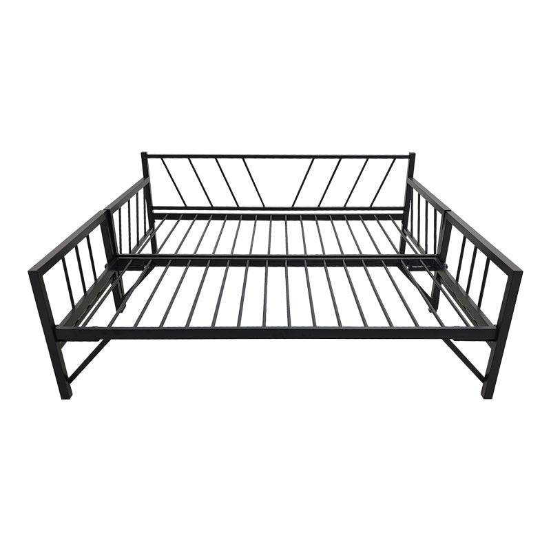 Canapea-Pat cu functie dubla Remmie, metal, Alb - Negru, 90x190 cm - Negru