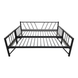 Canapea-Pat cu functie dubla Remmie, metal, Alb - Negru, 90x190 cm - Negru