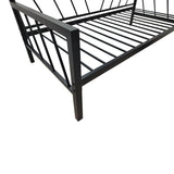 Canapea-Pat cu functie dubla Remmie, metal, Alb - Negru, 90x190 cm - Negru