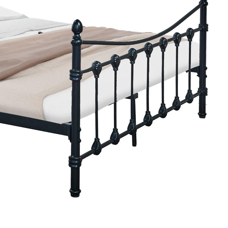Pat Beowulf metal, Alb - Negru, 140x190x102 cm - Negru