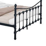 Pat Beowulf metal, Alb - Negru, 140x190x102 cm - Negru