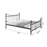 Pat Beowulf metal, Negru - Alb, 150x200x102 cm - Negru