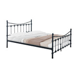 Pat Beowulf metal, Negru - Alb, 150x200x102 cm - Pat Beowulf metal, Negru - Alb, 150x200x102 cm