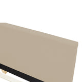 Pat cu depozitare Nevil & Lemn, Ecru/Natural, Bej, 100x200 cm