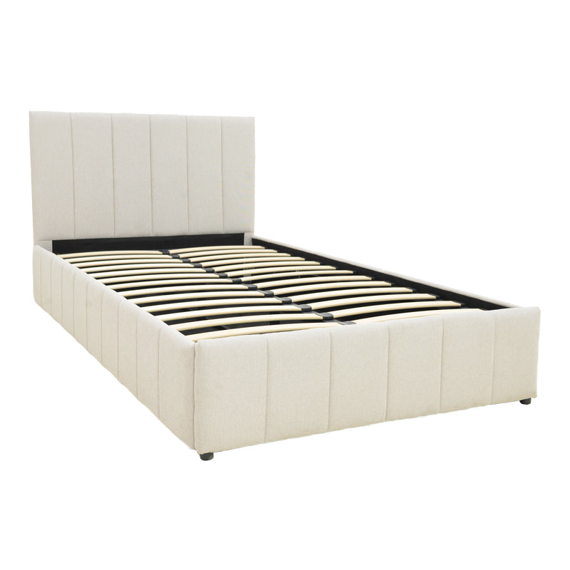 Pat cu spatiu de depozitare Snuggle, Bej - Gri, 120x200 cm - Pat cu spatiu de depozitare Snuggle, Bej - Gri, 120x200 cm - 388-000019