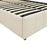 Pat cu spatiu de depozitare Snuggle, Bej - Gri, 120x200 cm - Bej