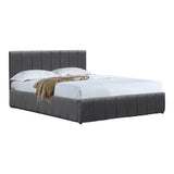 Pat cu spatiu de depozitare Snuggle, Catifea, Antracit - Gri, 160x200 cm - Pat cu spatiu de depozitare Snuggle, Catifea, Antracit - Gri, 160x200 cm
