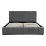 Pat cu spatiu de depozitare Snuggle, Catifea, Antracit - Gri, 160x200 cm - Antracit
