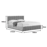 Pat cu spatiu de depozitare Snuggle, Catifea, Antracit - Gri, 160x200 cm - Antracit