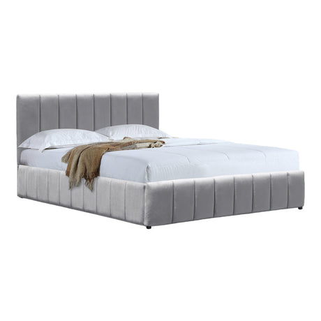 Pat cu spatiu de depozitare Snuggle, Catifea, Antracit - Gri, 160x200 cm