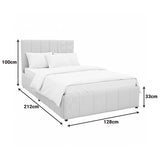 Pat cu spatiu de depozitare Snuggle, Bej - Gri, 120x200 cm - Gri
