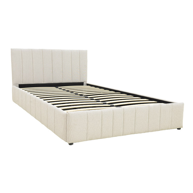 Pat cu spatiu de depozitare Snuggle, Bej - Gri, 160x200 cm - Bej