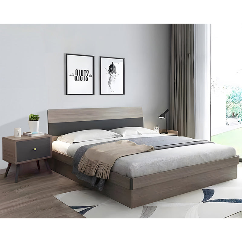Pat de depozitare single Daizy, Gri nuc deschis, 120x200 cm, imagine suplimentara