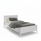 Pat de o persoana KRY-991-BB-2 Home Collection® Rustic, Alb, 118x89x207 cm
