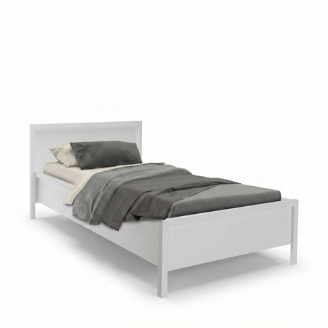 Pat de o persoana KRY-991-BB-2 Home Collection® Rustic, Alb, 118x89x207 cm