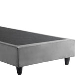 Pat de o persoana Punto din catifea, Antracit - Crem, 90x200 cm - Antracit