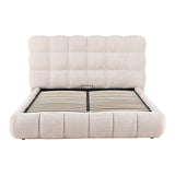Pat dublu Abena, cu depozitare, bouclé, Diverse culori, 160x200 cm - Crem | SKU: 279-000028 | Pat dublu Abena, cu depozitare, bouclé, 160x200 cm, varianta Crem, produs pentru amenajarea locuinței, disponibil online în România la CasaMob
