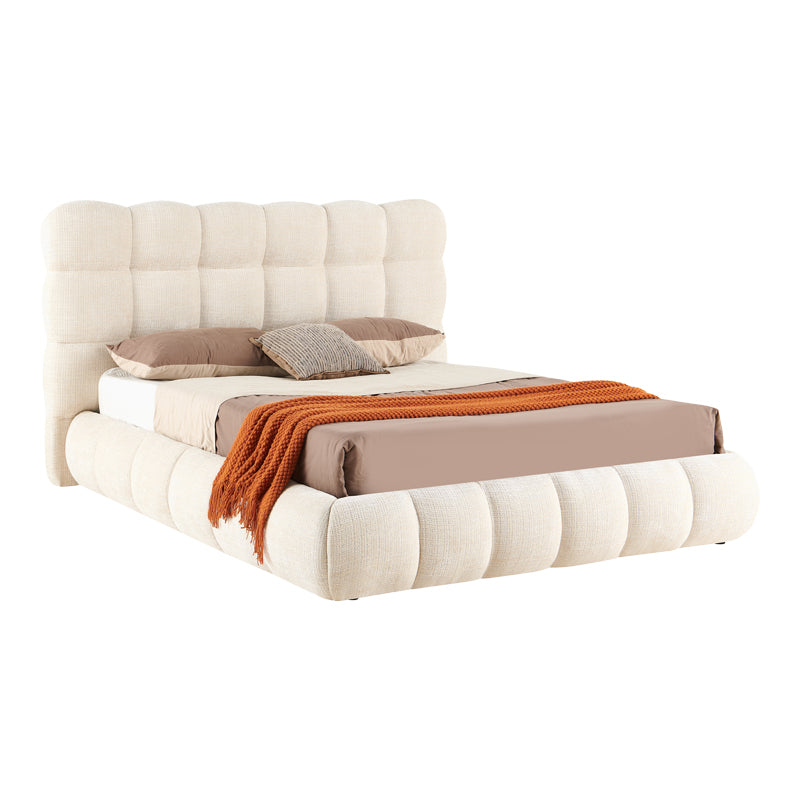 Pat dublu Abena, cu depozitare, bouclé, Diverse culori, 160x200 cm - Bej | SKU: 279-000029 | Pat dublu Abena, cu depozitare, bouclé, 160x200 cm, varianta Bej, produs pentru amenajarea locuinței, disponibil online în România la CasaMob