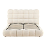 Pat dublu Abena, cu depozitare, bouclé, Diverse culori, 160x200 cm - Bej | SKU: 279-000029 | Pat dublu Abena, cu depozitare, bouclé, 160x200 cm, varianta Bej, produs pentru amenajarea locuinței, disponibil online în România la CasaMob