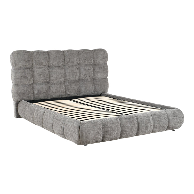 Pat dublu Abena, cu depozitare, bouclé, Diverse culori, 160x200 cm - Gri | SKU: 279-000030 | Pat dublu Abena, cu depozitare, bouclé, 160x200 cm, varianta Gri, produs pentru amenajarea locuinței, disponibil online în România la CasaMob