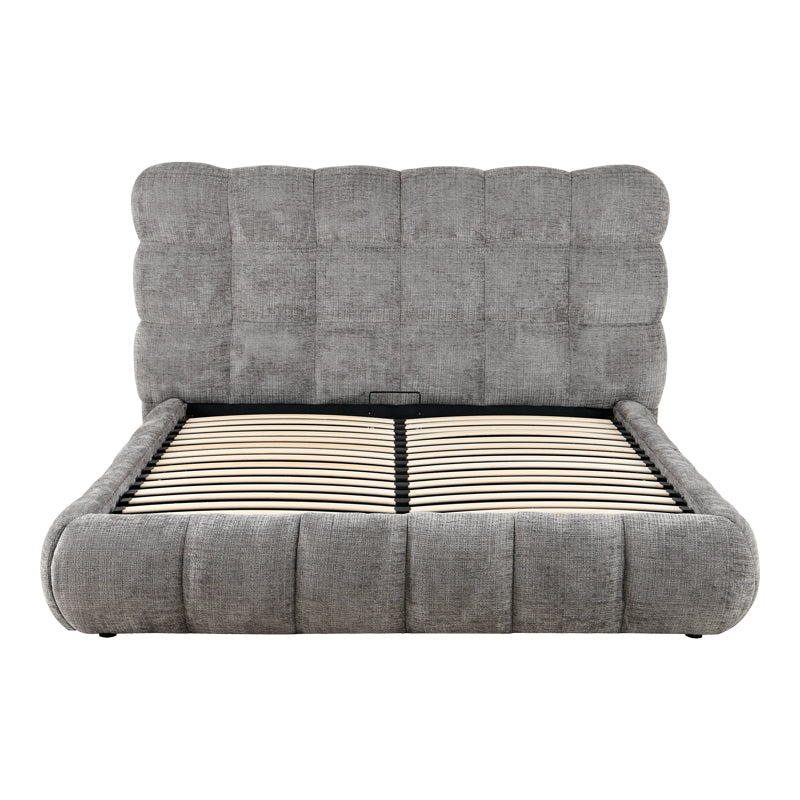 Pat dublu Abena, cu depozitare, bouclé, Diverse culori, 160x200 cm - Gri | SKU: 279-000030 | Pat dublu Abena, cu depozitare, bouclé, 160x200 cm, varianta Gri, produs pentru amenajarea locuinței, disponibil online în România la CasaMob