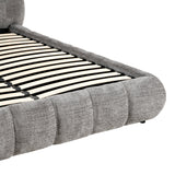 Pat dublu Abena, cu depozitare, bouclé, Diverse culori, 160x200 cm - Gri | SKU: 279-000030 | Pat dublu Abena, cu depozitare, bouclé, 160x200 cm, varianta Gri, produs pentru amenajarea locuinței, disponibil online în România la CasaMob
