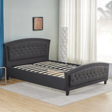 Pat dublu Camaro, Textil, 160x200 cm - Antracit