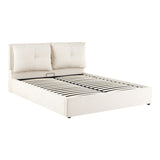 Pat dublu Dorma, cu depozitare, Diverse culori, 160x200 cm - Crem | SKU: 279-000025 | Pat dublu Dorma, cu depozitare, 160x200 cm, varianta Crem, produs pentru amenajarea locuinței, disponibil online în România la CasaMob