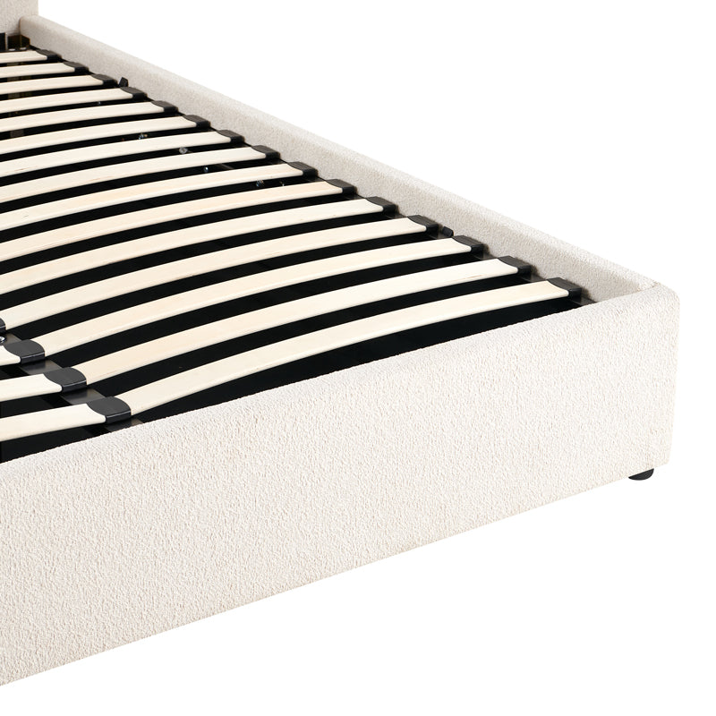 Pat dublu Dorma, cu depozitare, Diverse culori, 160x200 cm - Crem | SKU: 279-000025 | Pat dublu Dorma, cu depozitare, 160x200 cm, varianta Crem, produs pentru amenajarea locuinței, disponibil online în România la CasaMob