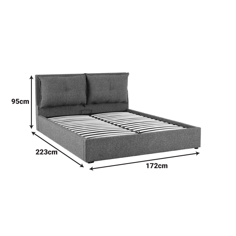 Pat dublu Dorma, cu depozitare, Diverse culori, 160x200 cm - Crem | SKU: 279-000025 | Pat dublu Dorma, cu depozitare, 160x200 cm, varianta Crem, produs pentru amenajarea locuinței, disponibil online în România la CasaMob