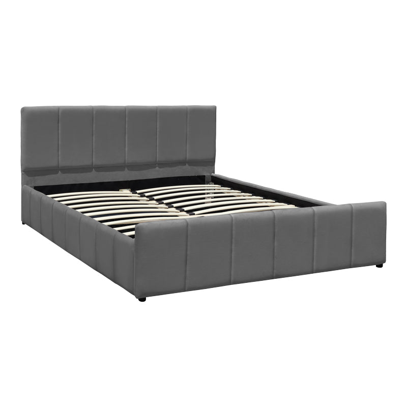 Pat dublu Doulia, catifea, Diverse culori, 150x200 cm - Antracit | SKU: 388-000047 | Pat dublu Doulia, catifea, 150x200 cm, varianta Antracit, produs pentru amenajarea locuinței, disponibil online în România la CasaMob