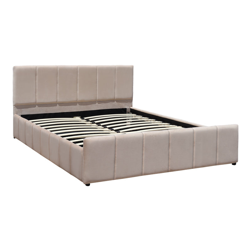 Pat dublu Doulia, catifea, Diverse culori, 150x200 cm - Bej | SKU: 388-000048 | Pat dublu Doulia, catifea, 150x200 cm, varianta Bej, produs pentru amenajarea locuinței, disponibil online în România la CasaMob