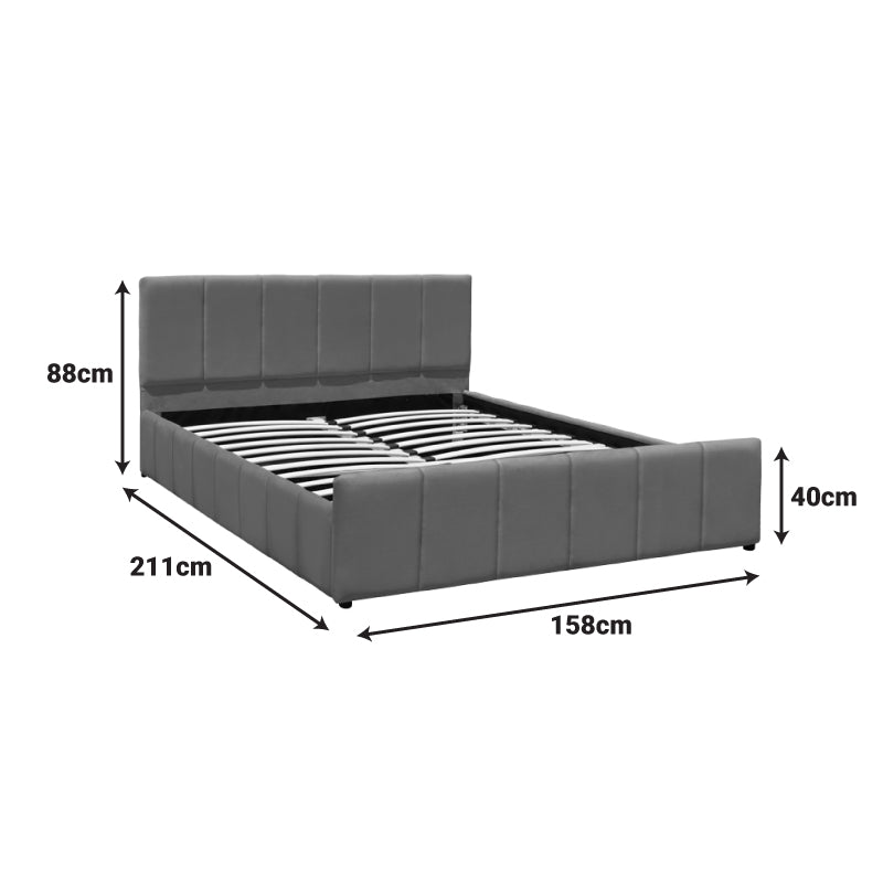 Pat dublu Doulia, catifea, Diverse culori, 150x200 cm - Bej | SKU: 388-000048 | Pat dublu Doulia, catifea, 150x200 cm, varianta Bej, produs pentru amenajarea locuinței, disponibil online în România la CasaMob